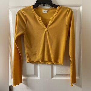 Mustard Yellow Crop Top